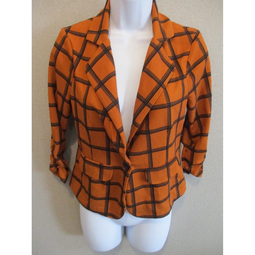 Crescent & Willough Cropped Blazer Size Small Plaid NWT